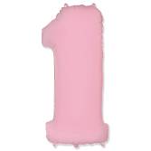 Цифра "1" -  пастель розовая в упак/ Flexmetal 1207-4295